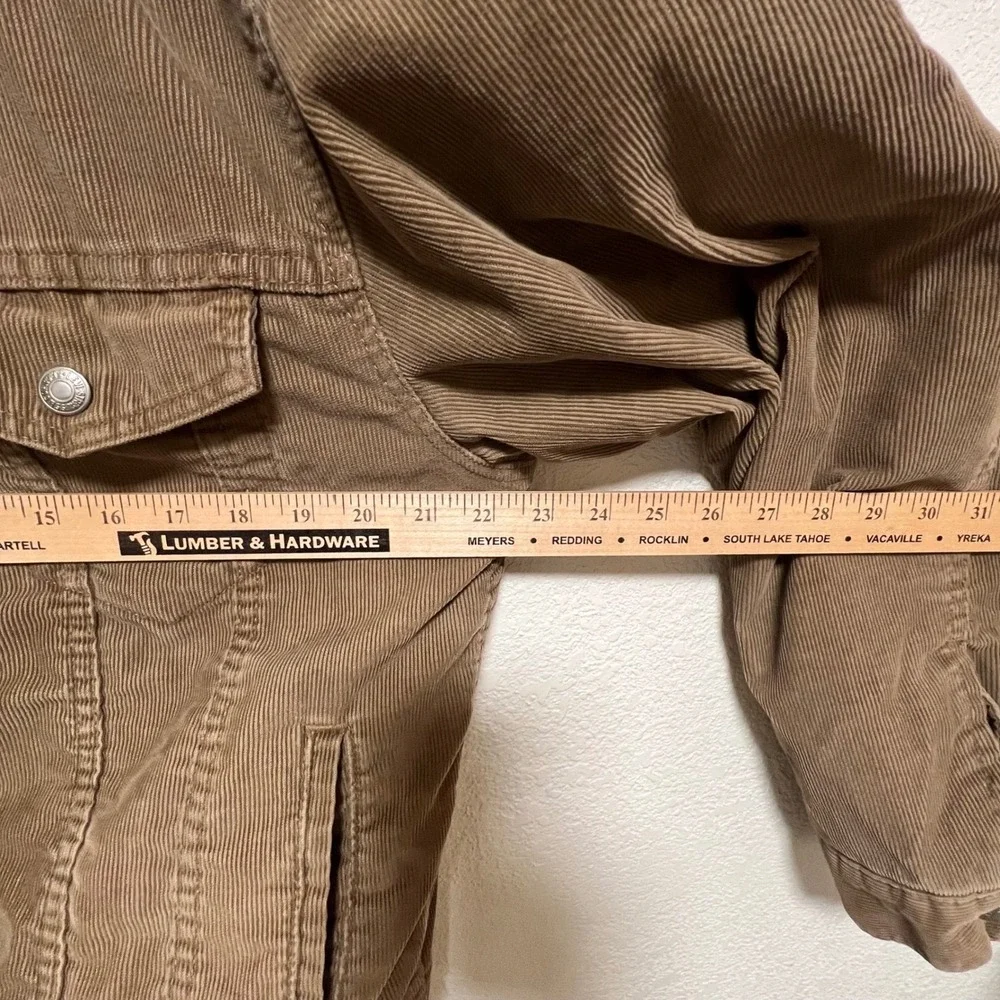 Levi's 70520 Corduroy Sherpa Trucker Jacket  Retro Workwear Western Brown Size M - Picture 3 of 13